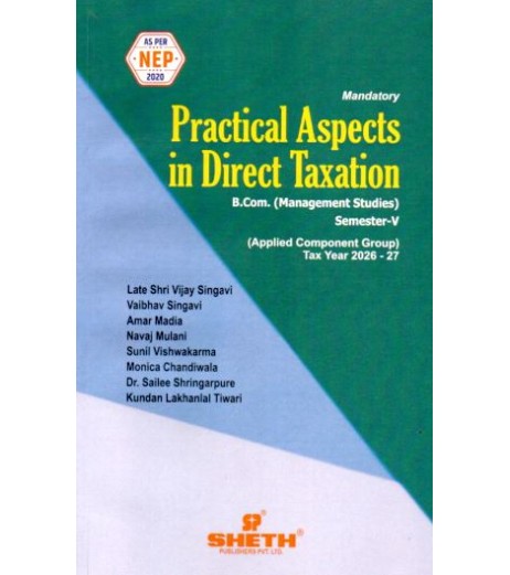 Practical Aspects In Direct Taxation TYBMS Sem 5 Sheth Publication | NEP 2020